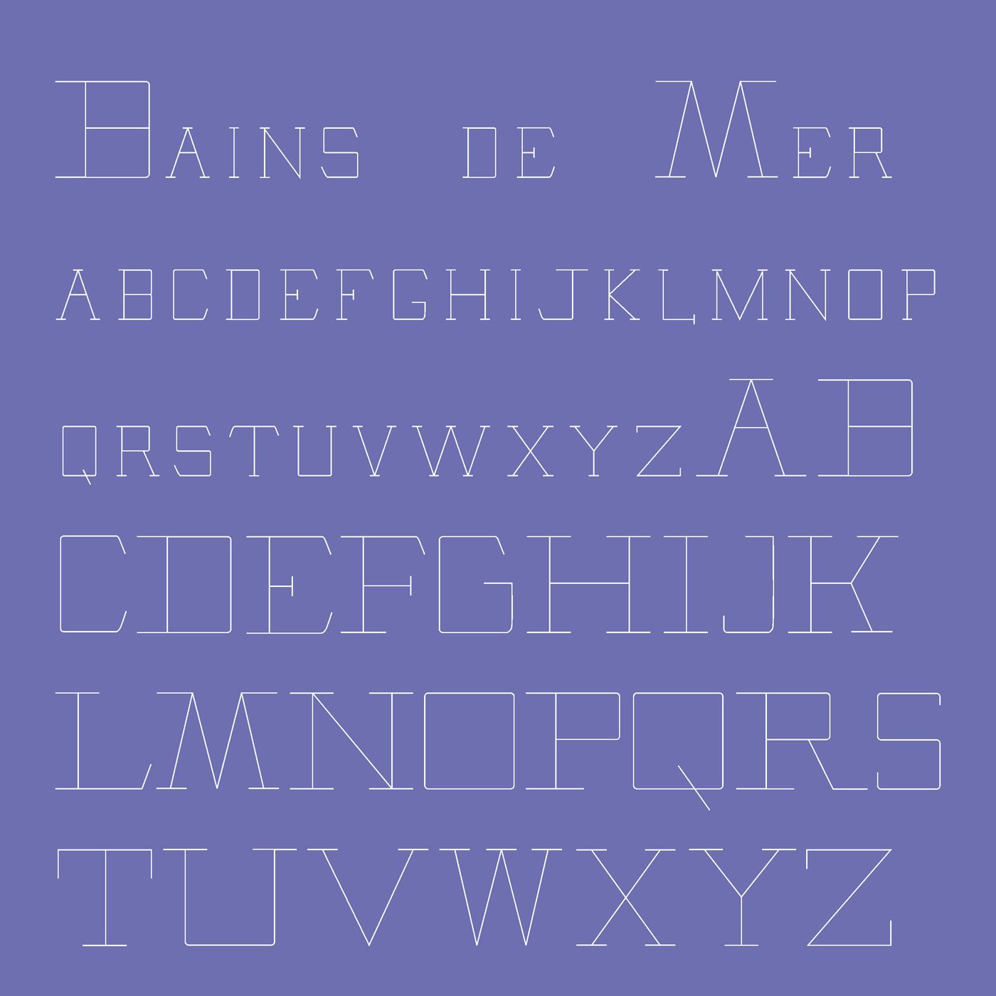 Bains de Mer typeface designed by Thomas Bush